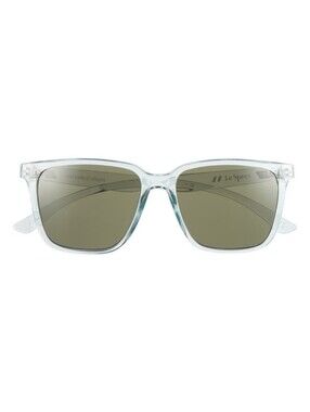 Le Specs Fair Game Sunglasses – Crystal Clear Frame / Black Lenses - Unisex Le Specs Uni-Sex Fair Game Matte Black D-Frame Sunglasses  main image 3